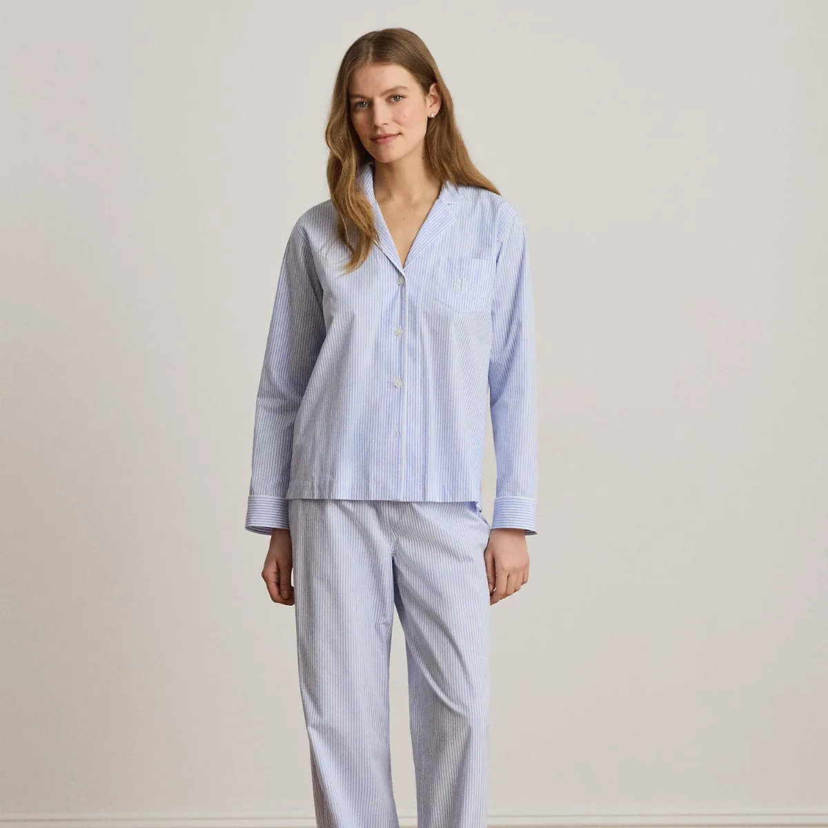 Striped Cotton Poplin Sleep Set by Lauren Ralph Lauren