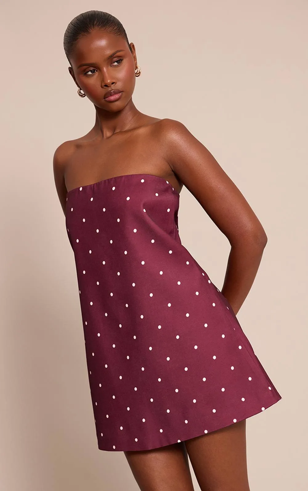 Polka Dot Printed Shift Dress by PrettyLittleThing