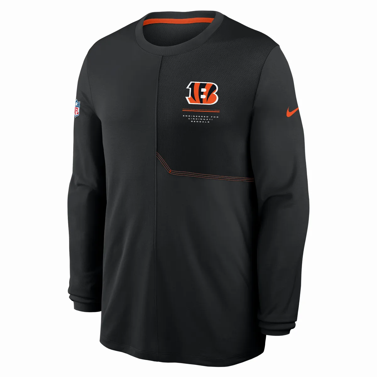 Cincinnati Bengals Sideline Coach Dri-FIT NFL Long-Sleeve Top by Nike