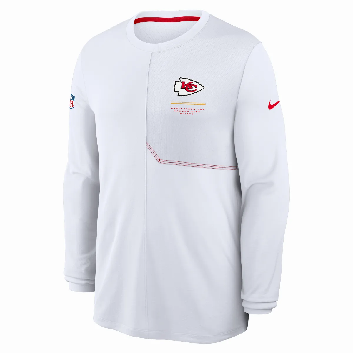 Kansas City Chiefs Sideline Coach Dri-FIT NFL Long-Sleeve Top by Nike