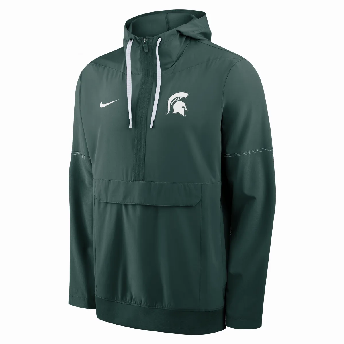 Michigan State Sideline Anorak College 1/2-Zip Hooded Jacket by Nike