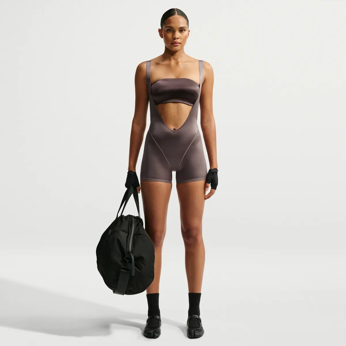 SKIMS Satin Shine Suspender 3" Shorts by Nike