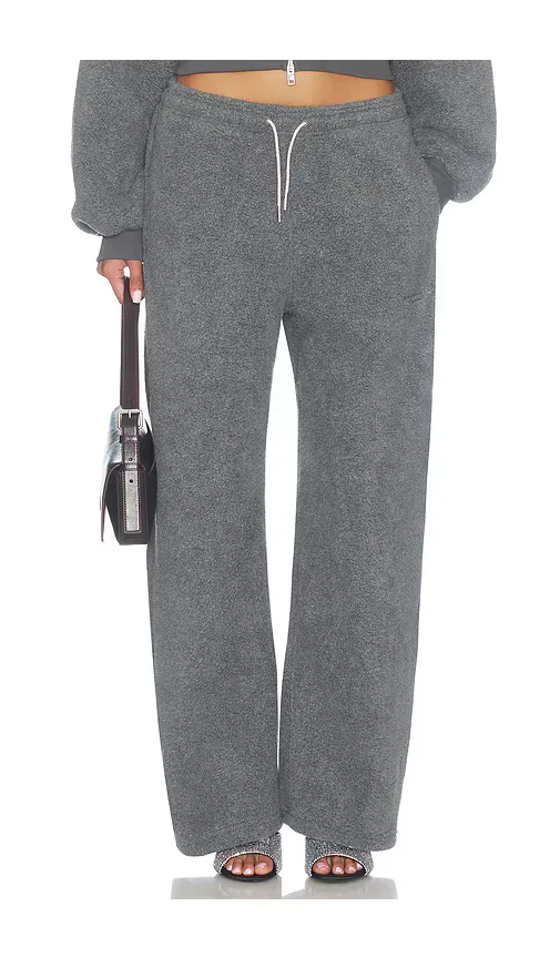 Mid-Rise Track Pant with Rhinestone Drawcord by Alexander Wang