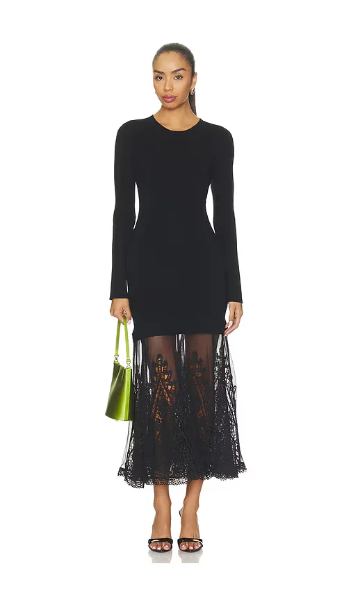 Vali Embroidered Mixed Media Maxi Dress by Sea