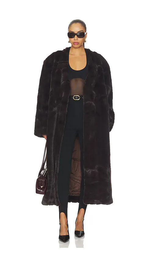 Dhanila Faux-Fur Coat by Source Unknown