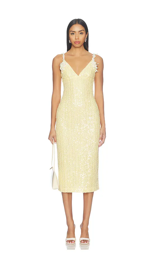 Lara Crochet Flowers Midi Dress by PatBO
