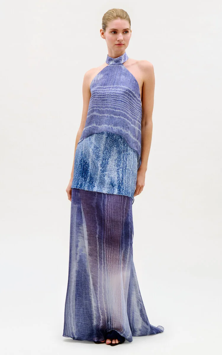 Flo Silk-Blend Halter Top by Silvia Tcherassi