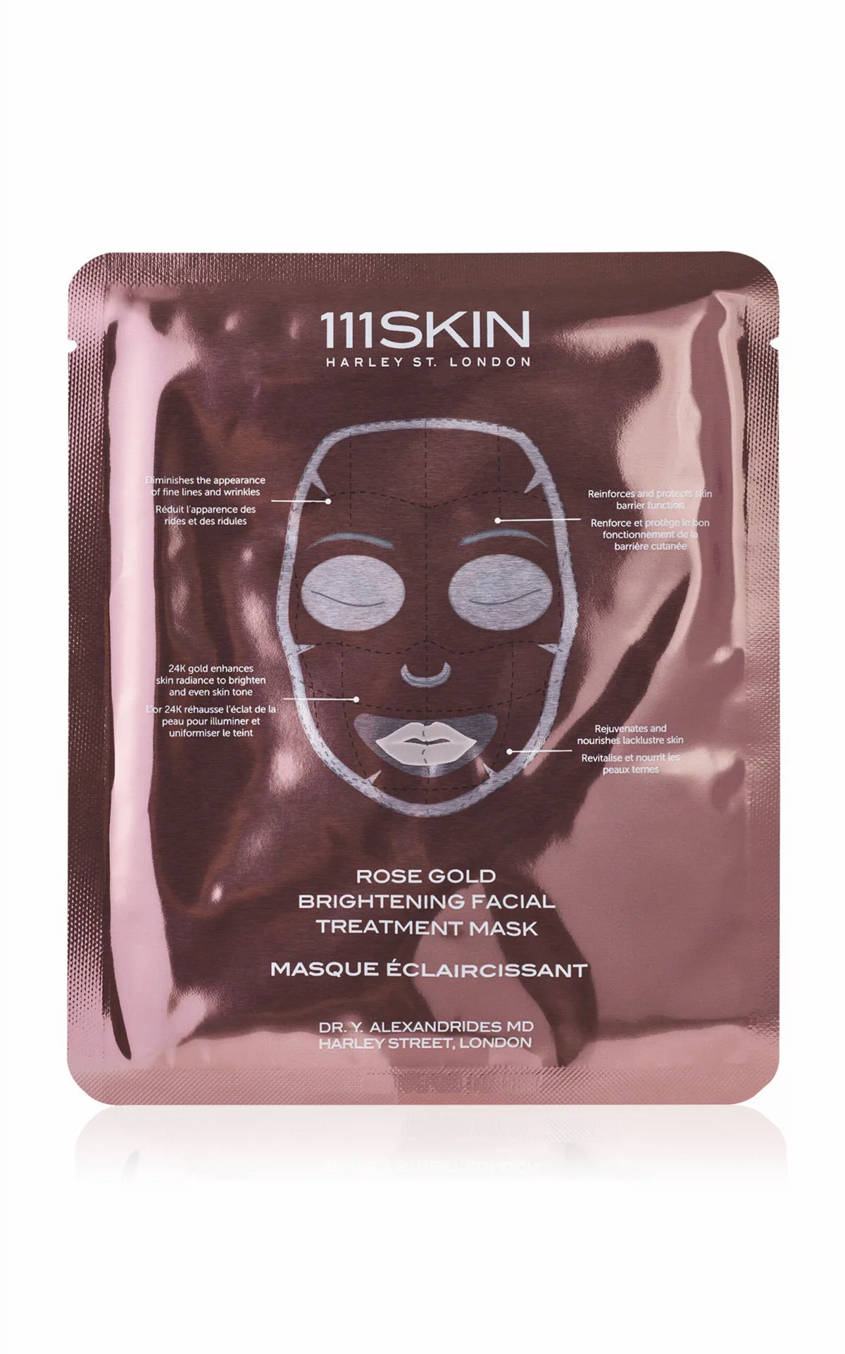 Set-of-Five Rose Gold Brightening Facial Treatment Masks by 111SKIN