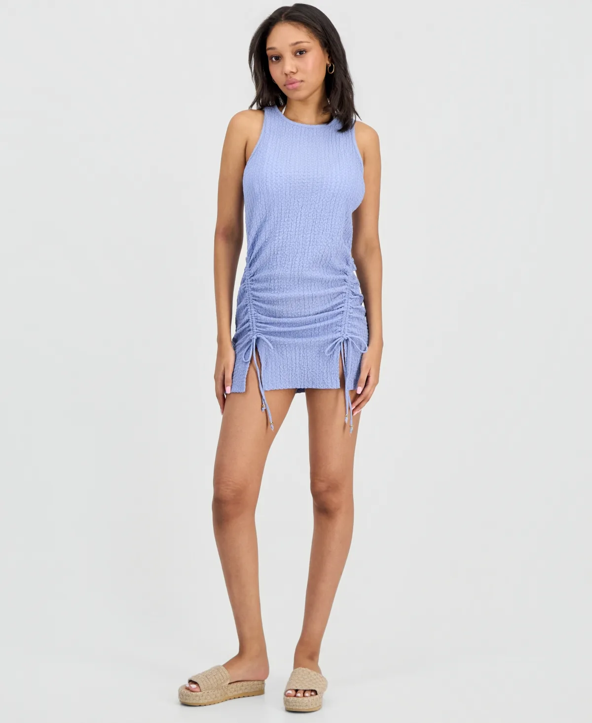 Front-Ruched Cover-Up Tank Dress by Miken