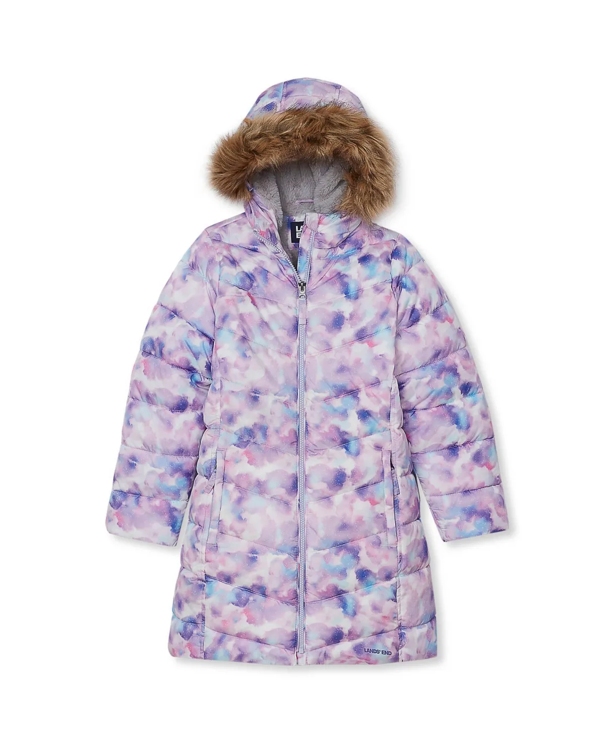 Fleece Lined Printed Parka by Lands' End
