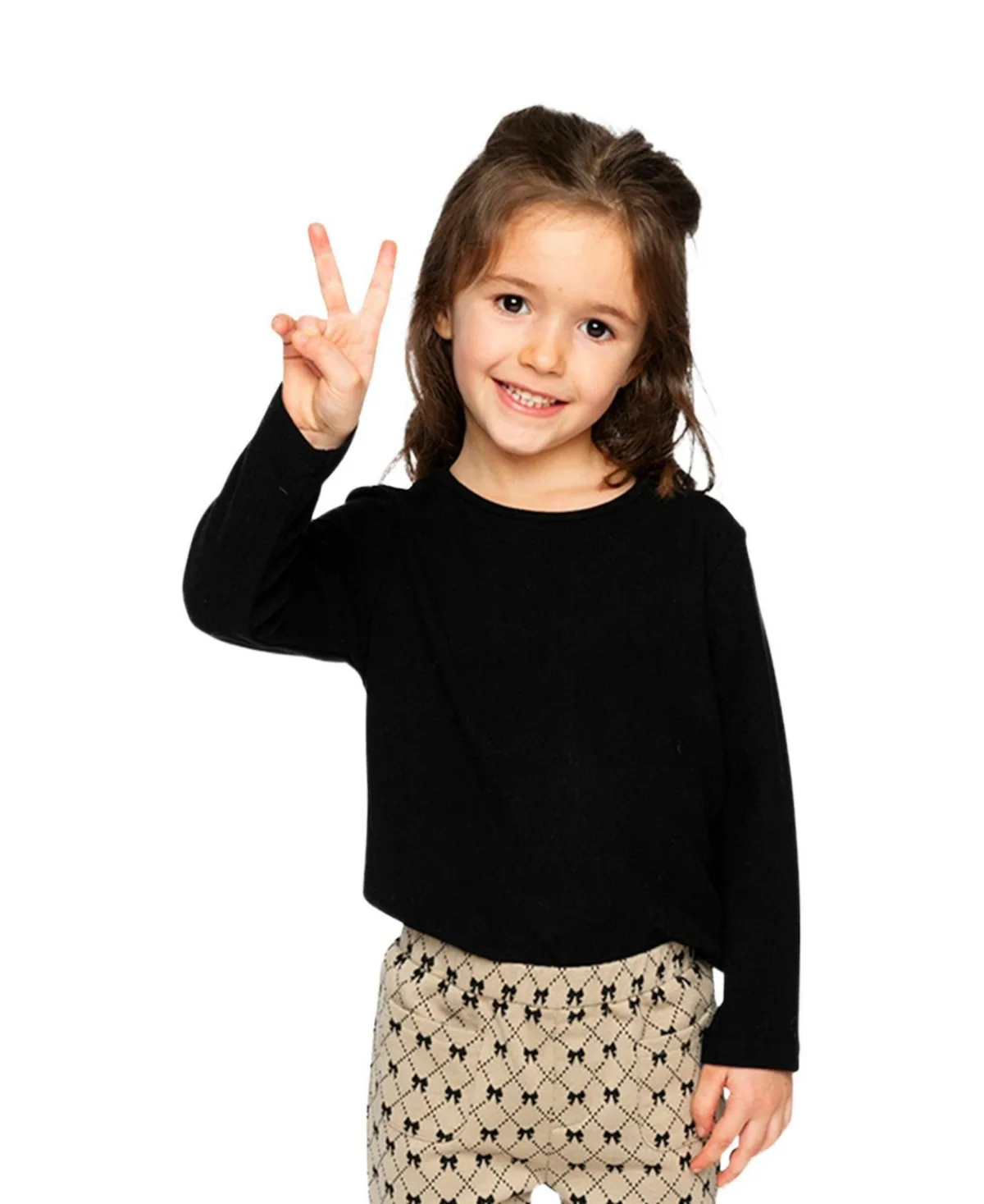 Brushed Rib Crew Neck Top by Deux Par Deux