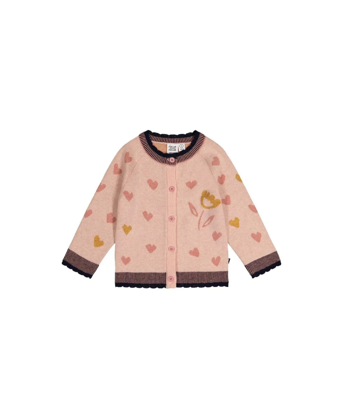 Knitted Jacquard Cardigan by Deux Par Deux