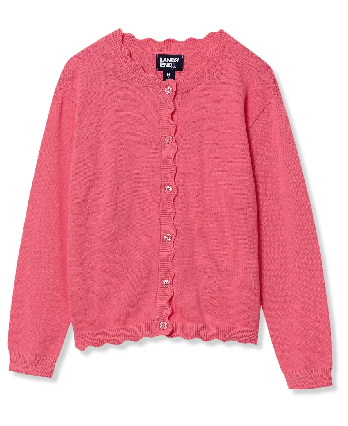 Scalloped Hem Cardigan Sweaters by Lands' End