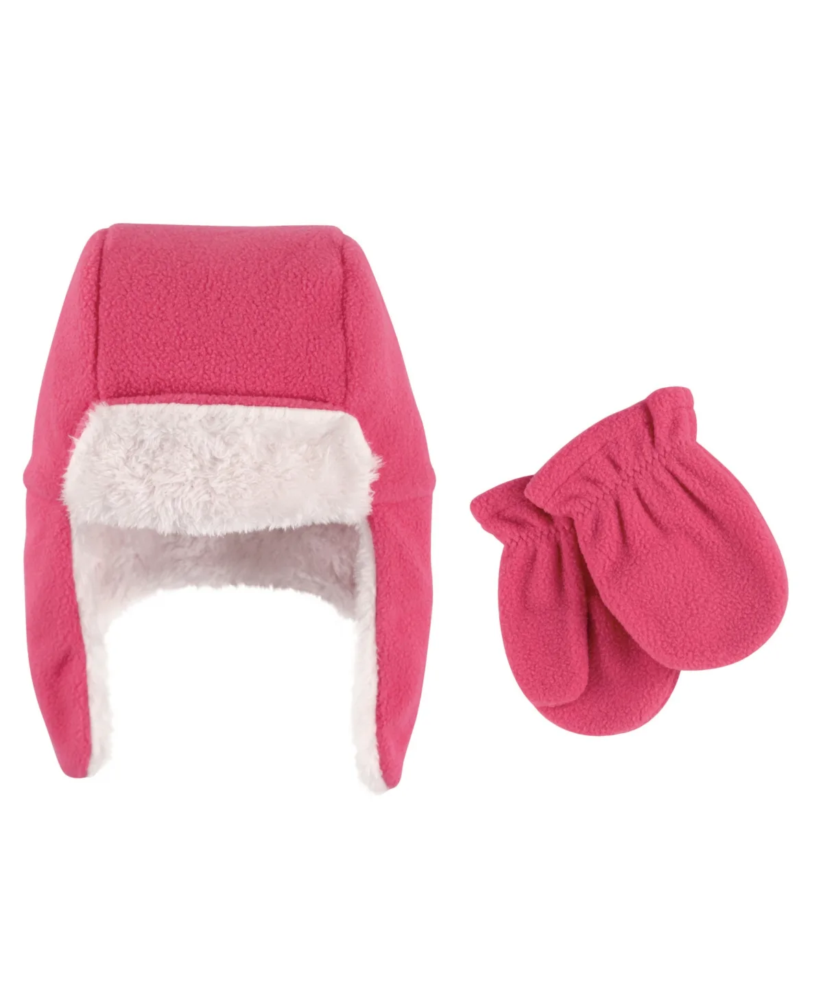 Fleece Trapper Hat and Mitten Set by Hudson Baby