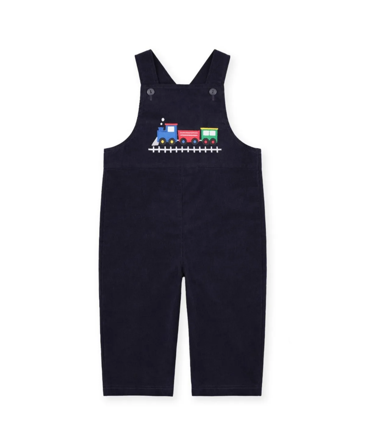 Applique-Train Square Neck Overalls by Florence Eiseman