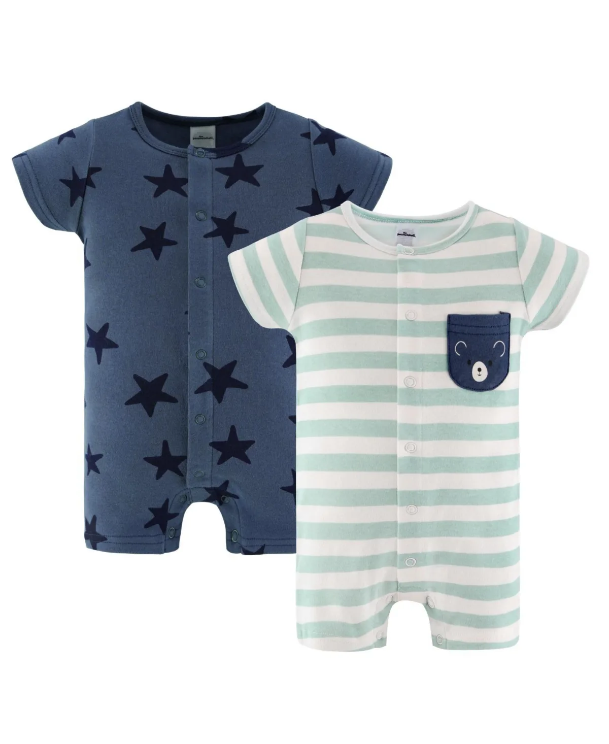 Rompers 2 Pack Blue Stars by The Peanutshell