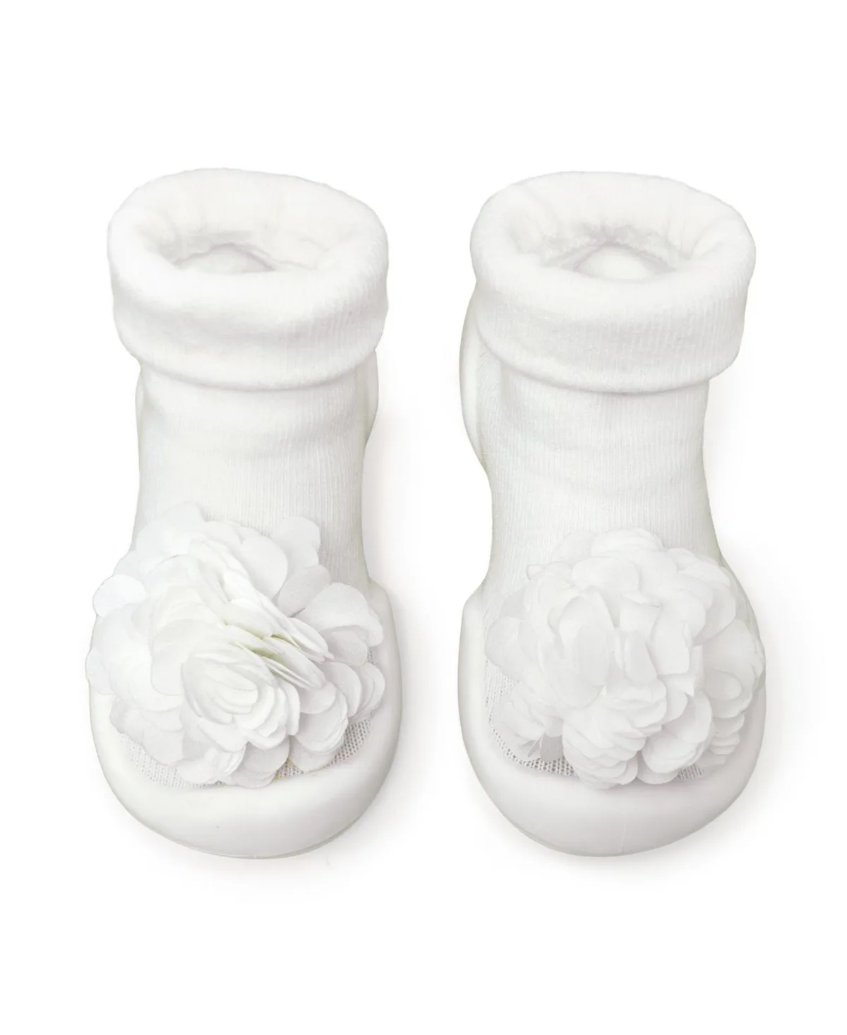 First Walk Sock Shoes Corsage Snow by Komuello