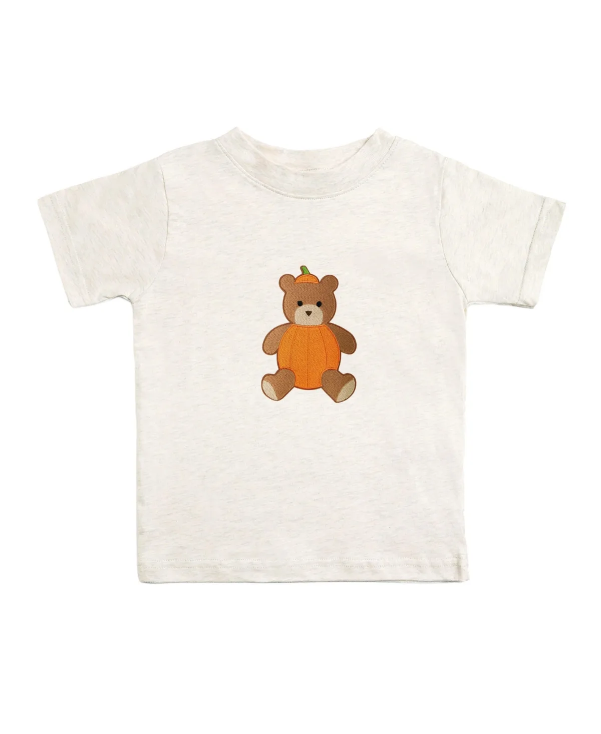 Pumpkin Teddy Bear Patch Short Sleeve T-Shirt by Sweet Wink