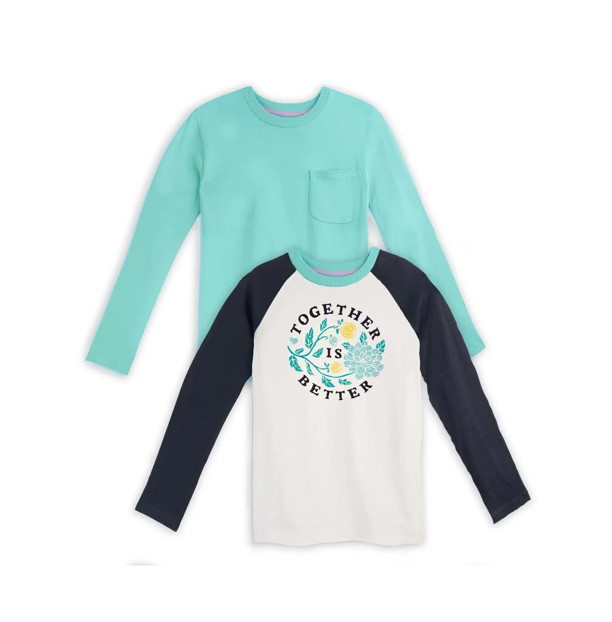 Fair Trade Organic Cotton Long Sleeve T-Shirts, 2-Pack by Mightly