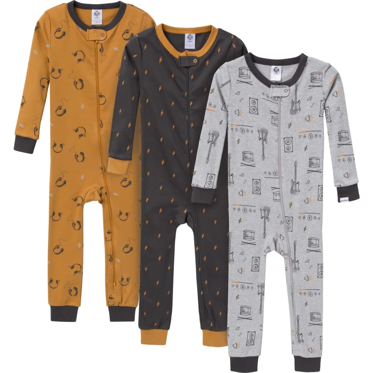 Snug Fit Footless Pajamas, 3-Pack, Moose & Trees by Gerber