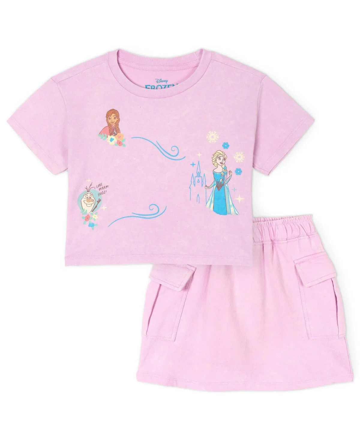 2-Piece Mineral Wash Tee and Skort Set by Frozen