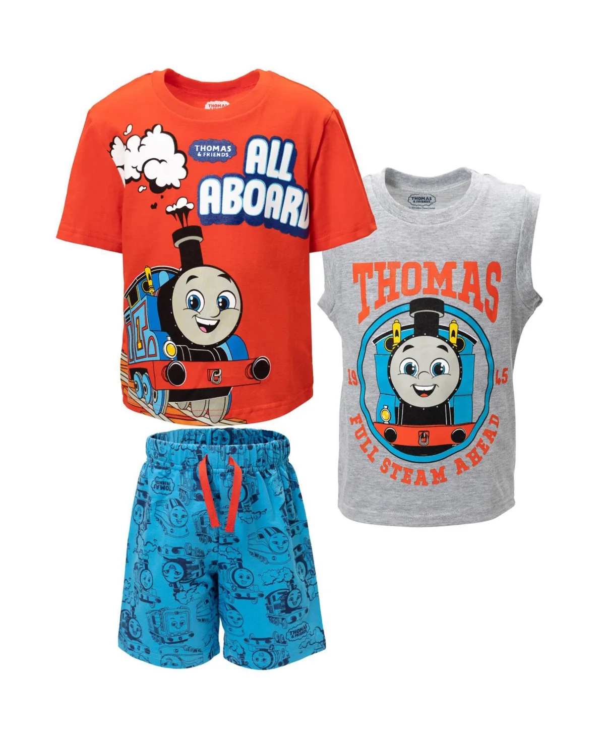 Tank Engine 3 Piece Outfit Set: T-Shirt Tank Top Shorts by Thomas & Friends
