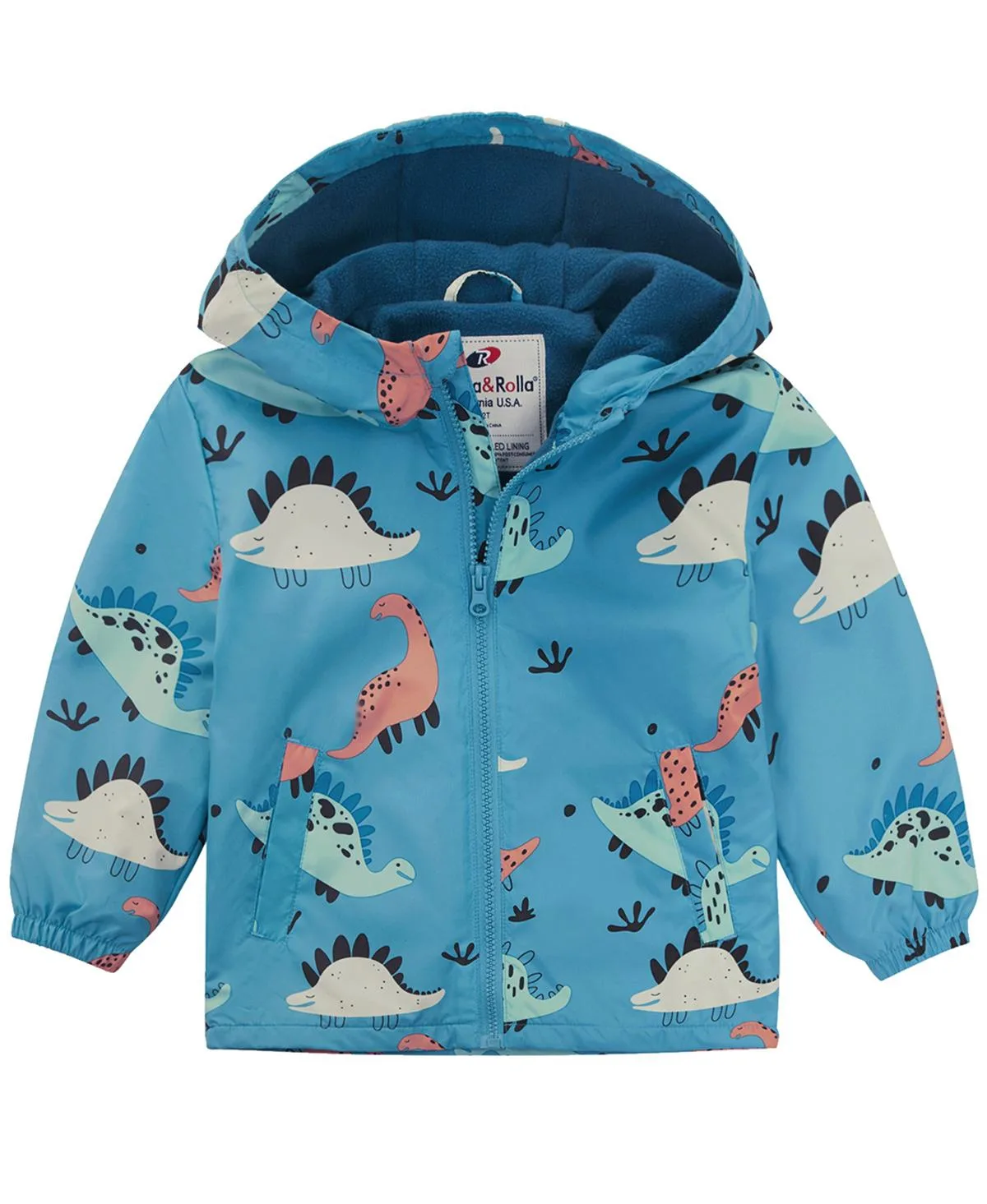 Fleece Lined Windbreaker Rain Jacket by Rokka&rolla