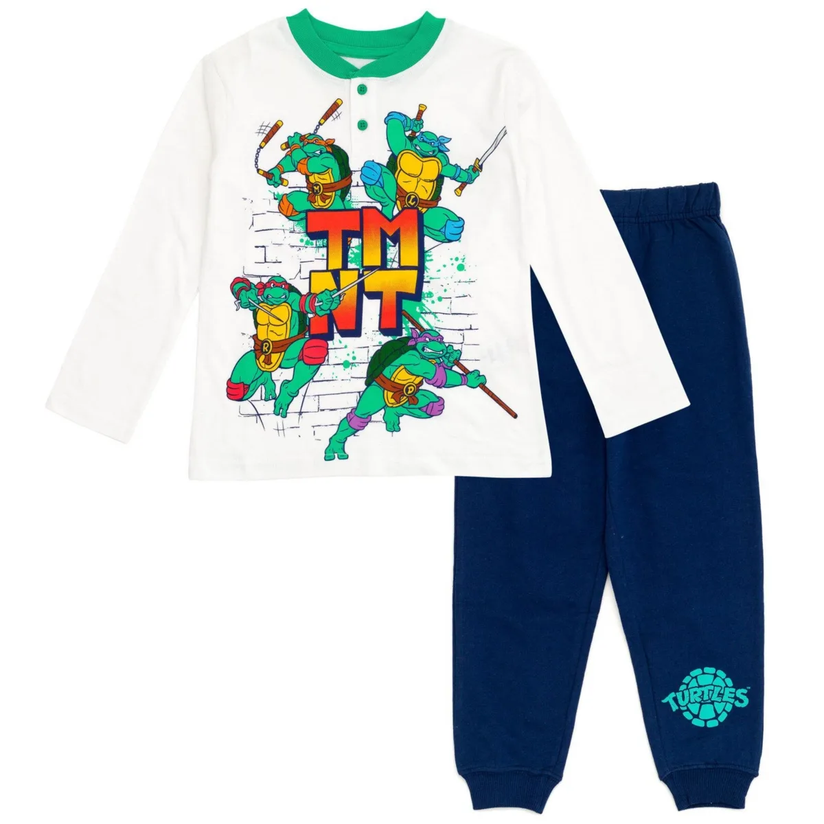 Henley T-Shirt and French Terry Pants Outfit Set by Teenage Mutant Ninja Turtles