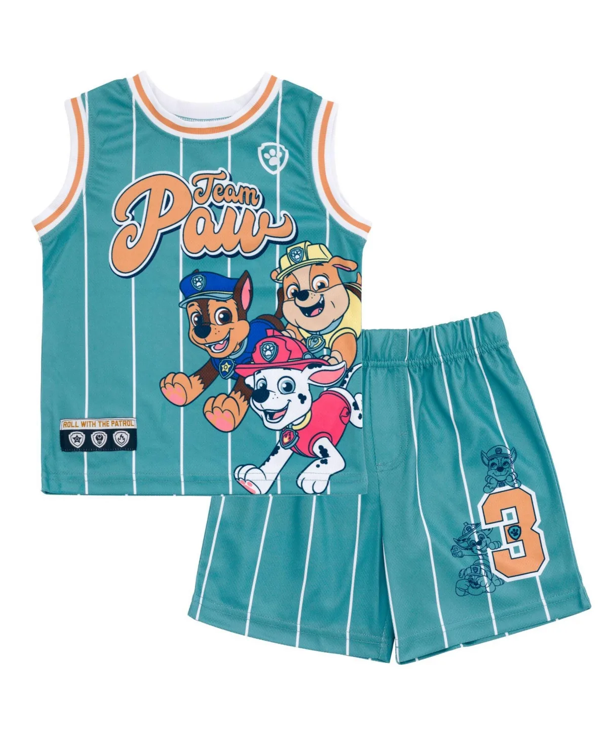 Mesh Jersey Tank Top and Basketball Shorts Athletic Outfit Set by Paw Patrol