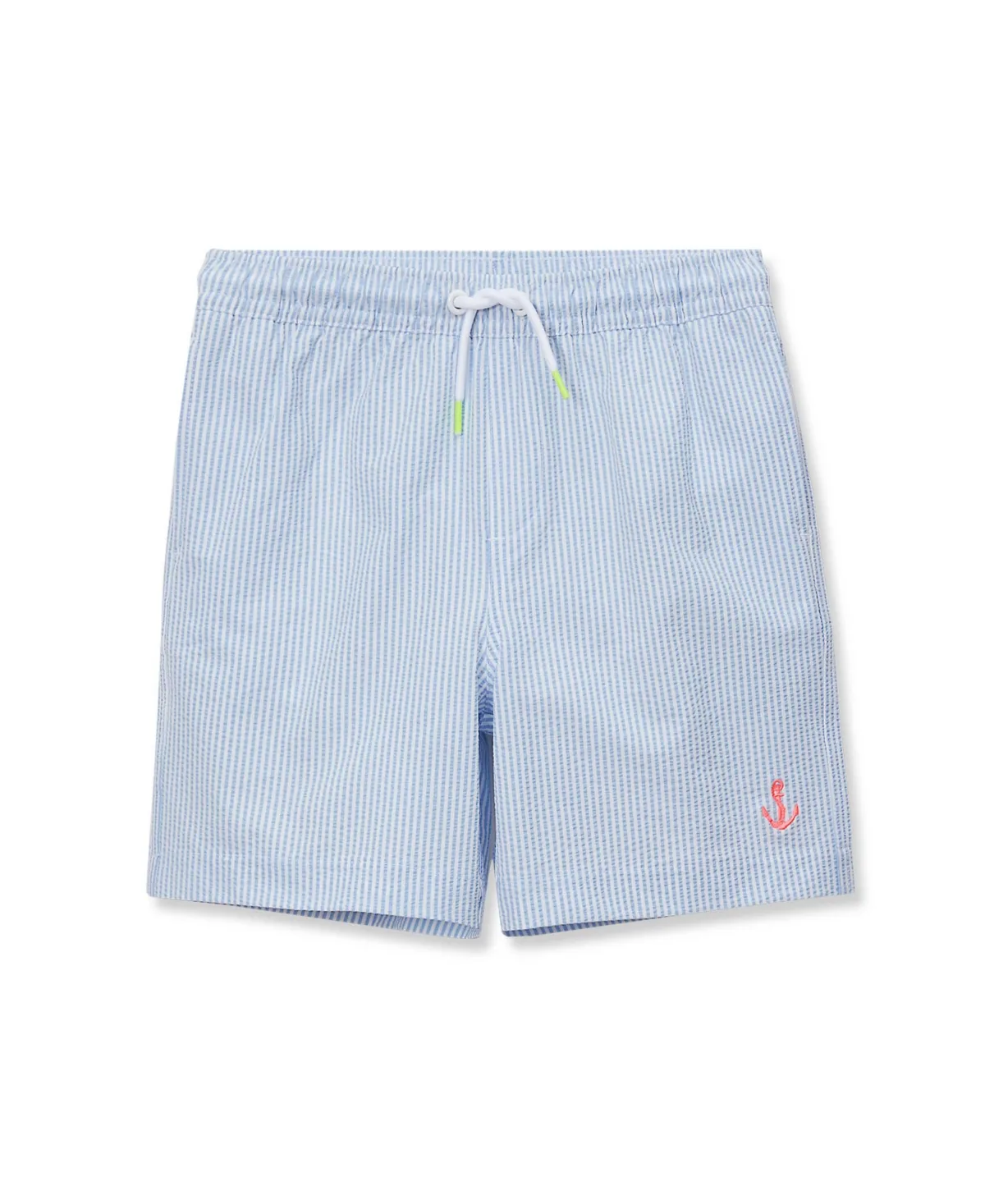 Chlorine Resistant Seersucker Swim Trunks with Mesh Liner by Lands' End