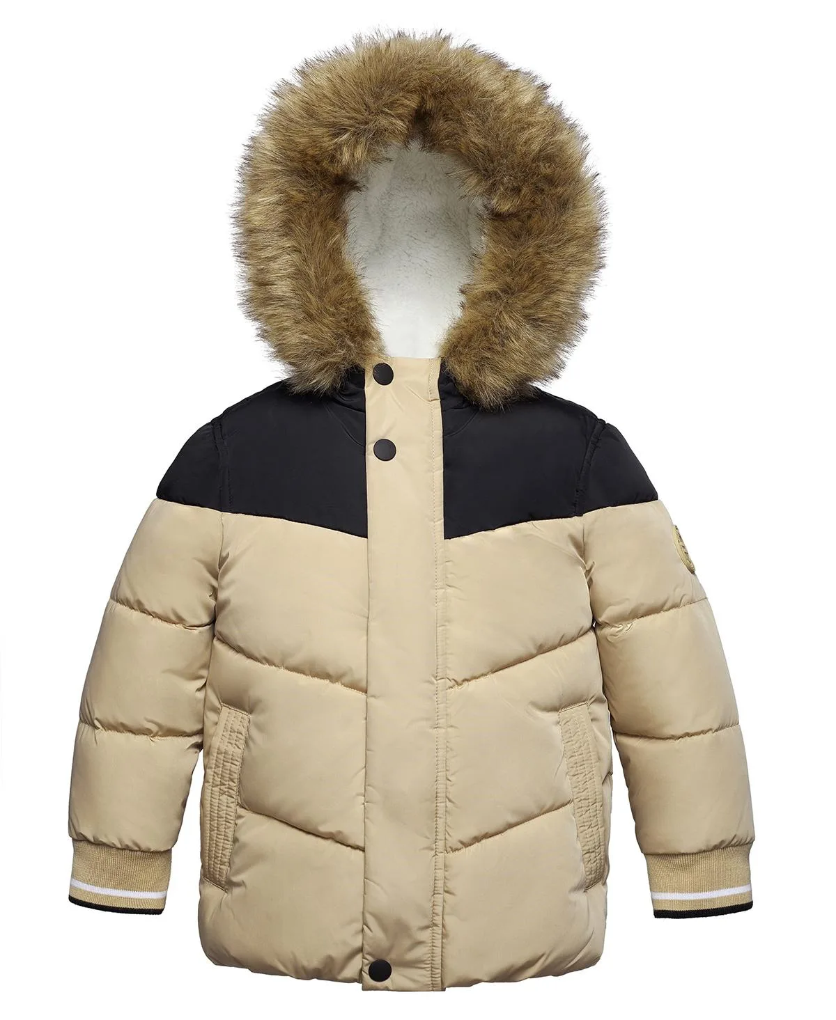 Fleece Lined Puffer Jacket Coat by Rokka&rolla