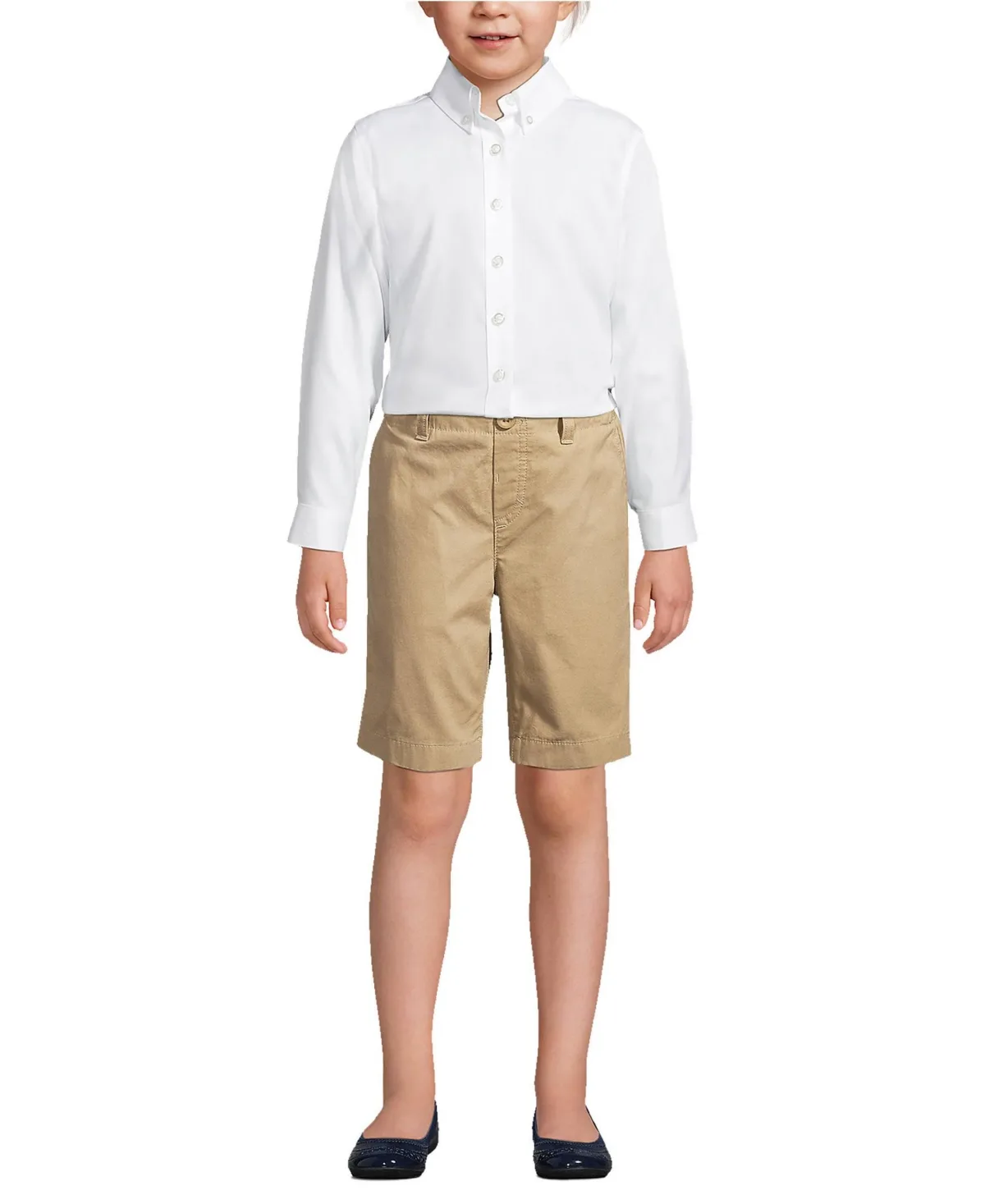 School Uniform Elastic Waist Pull on Shorts by Lands' End