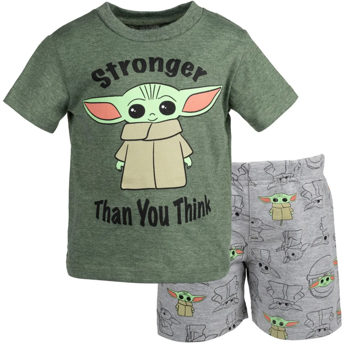 Star Wars the Mandalorian T-Shirt and French Terry Shorts Outfit Set by Star Wars