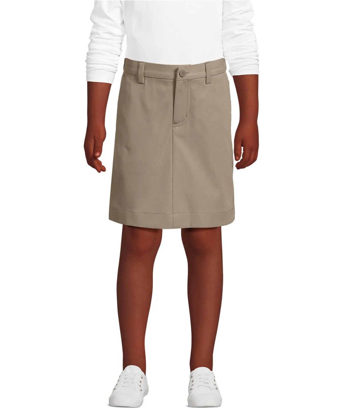 Active Performance Chino Skort Top of the Knee by Lands' End