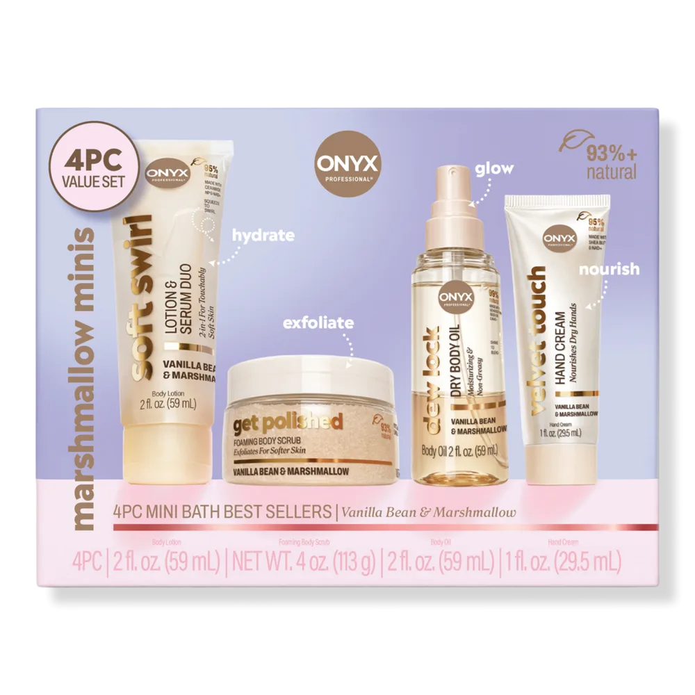 Marshmallow Minis 4 Pc Mini Bath Bestsellers by ONYX Professional