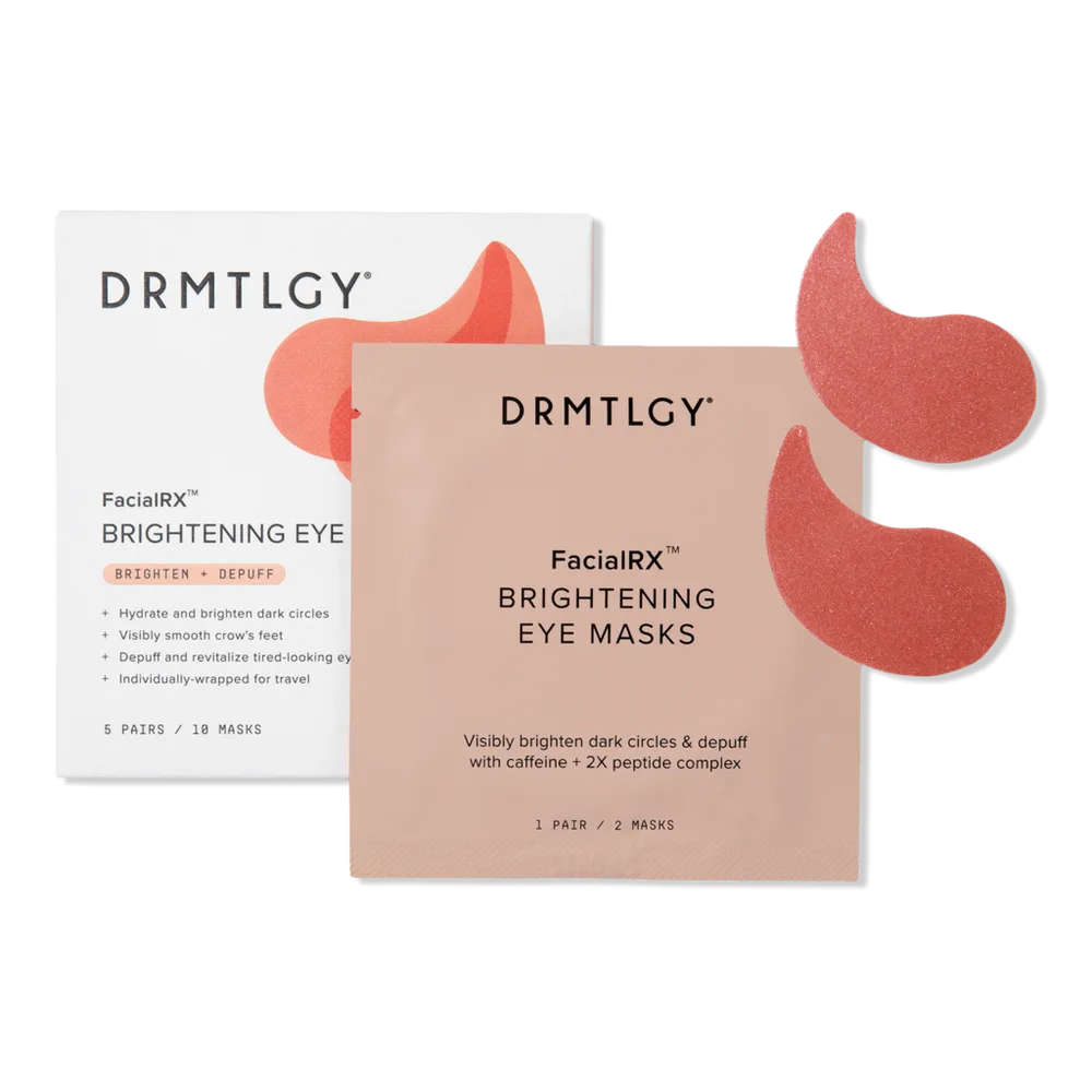 FacialRX Brightening Eye Masks with Peptides and Hyaluronic Acid - 5 Pr by DRMTLGY