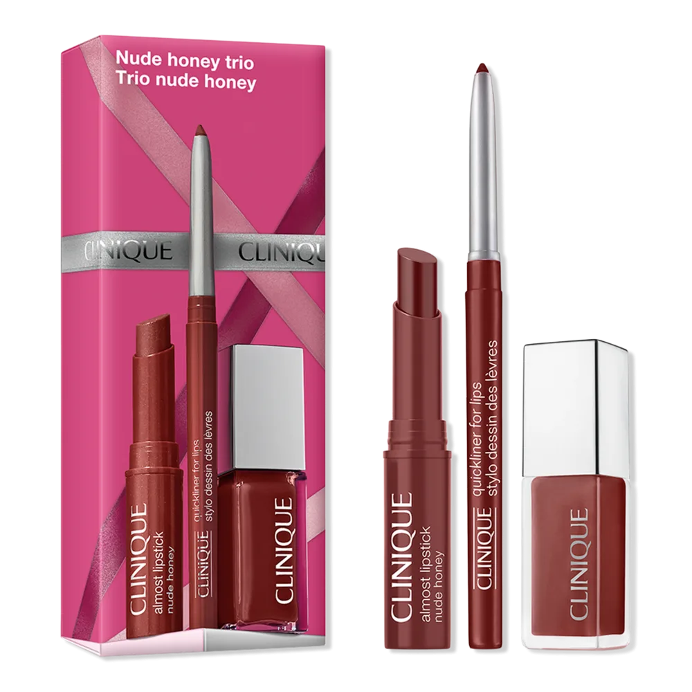 3 Piece Nude Honey Lip Kit: Holiday Gift Set by Clinique