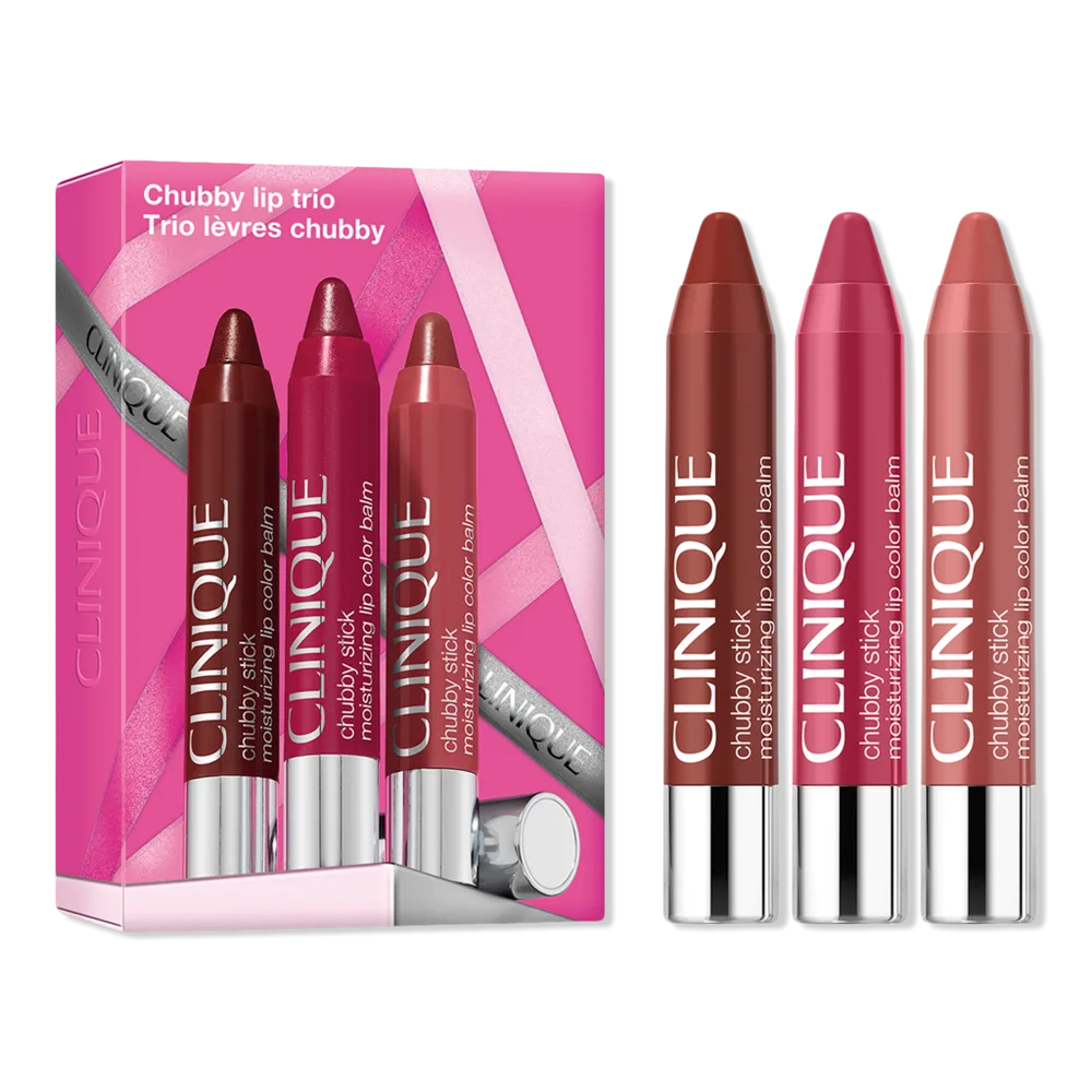 3 Piece Chubby Stick Moisturizing Lip Trio Holiday Gift Set by Clinique