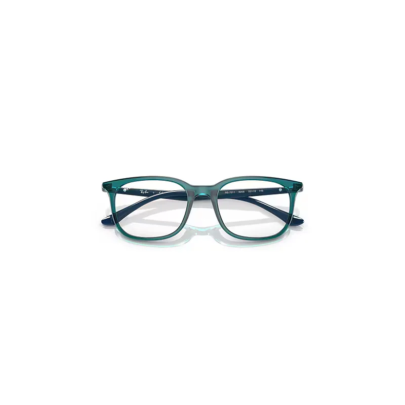 Rb7211 Optics Eyeglasses Blue Frame Clear Lenses Polarized by Ray-Ban
