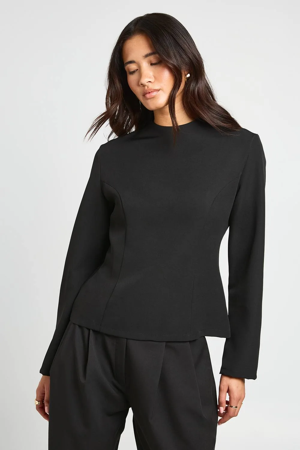 Seam Detail Tailored Top by boohoo