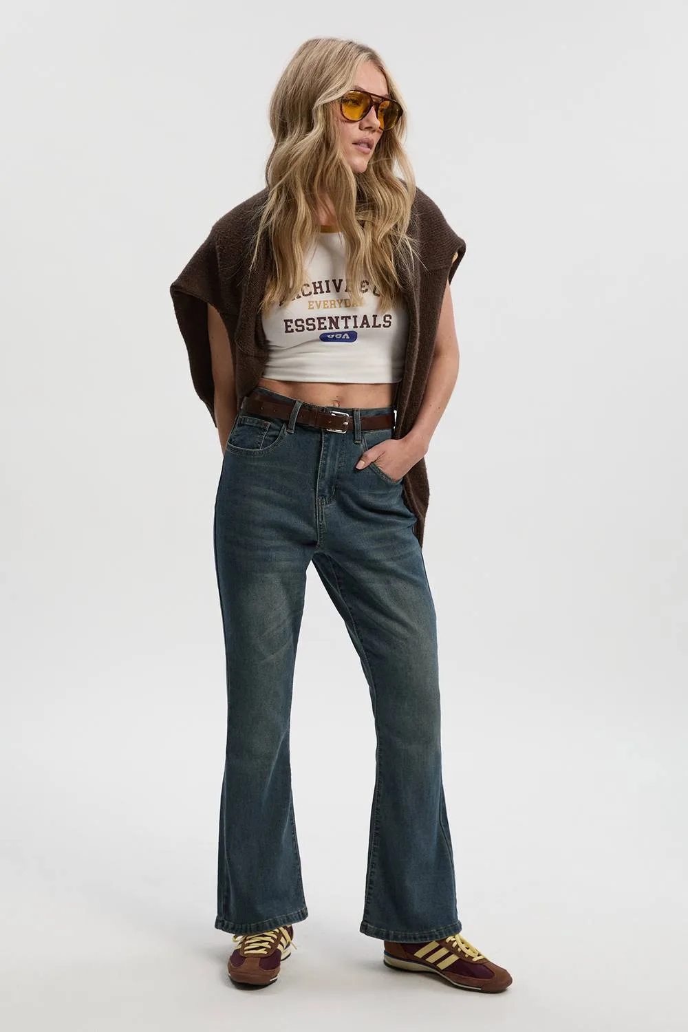 Comfort Stretch High Waist Flared Jean by boohoo