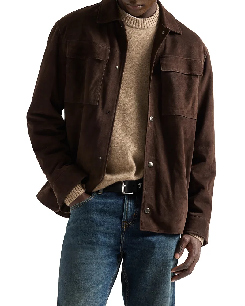 Suede Button Overshirt by 7 for All Mankind