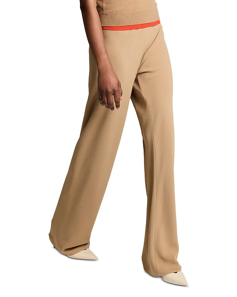 High Waist Crepe Biased Pants by Vince