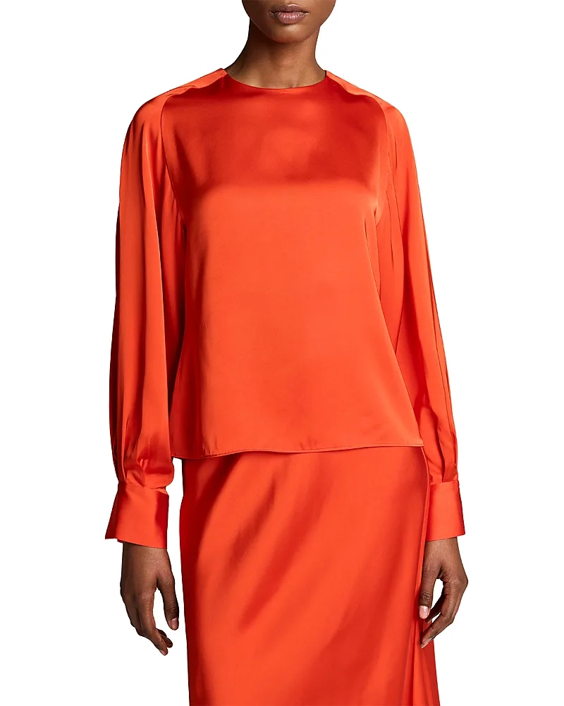 Raglan Sleeve Tie Neck Top by Vince