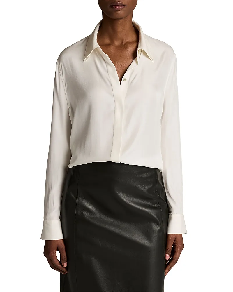Double Collar Long Sleeve Shirt by Vince