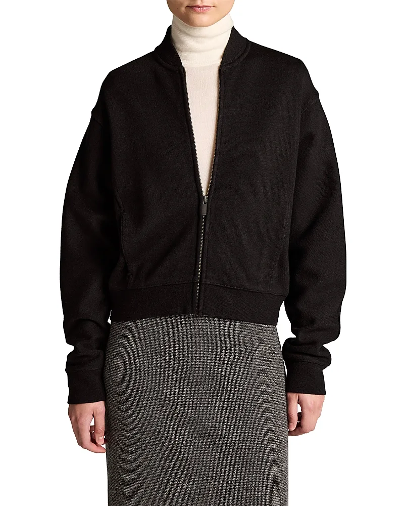Ponte Knit Bomber Jacket by Vince