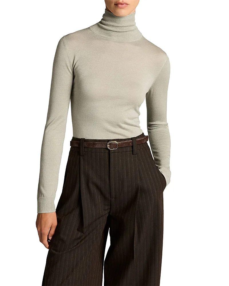 Slim Turtleneck Long Sleeve Top