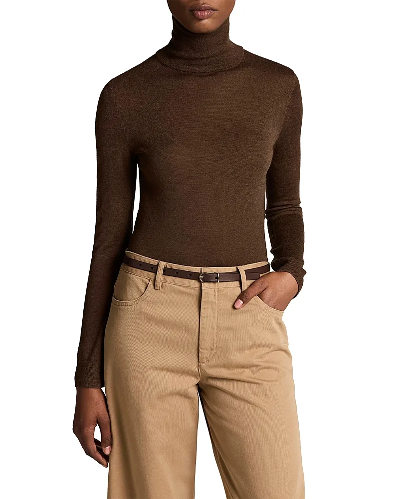 Slim Turtleneck Long Sleeve Top