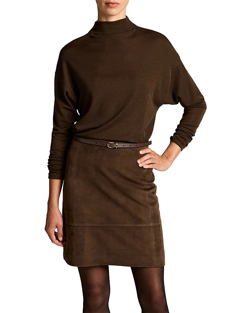 Relaxed Long Sleeve Funnel Neck Sweater by Vince