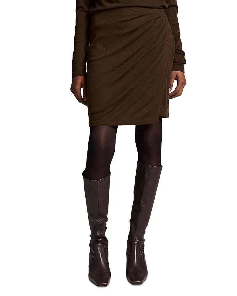 Wool Blend Draped Skirt by Vince